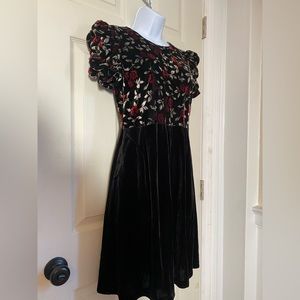 Black Velvet Dress - Size S